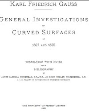 General Investigations of Curved Surfaces of 1827 and 1825 - 10048864